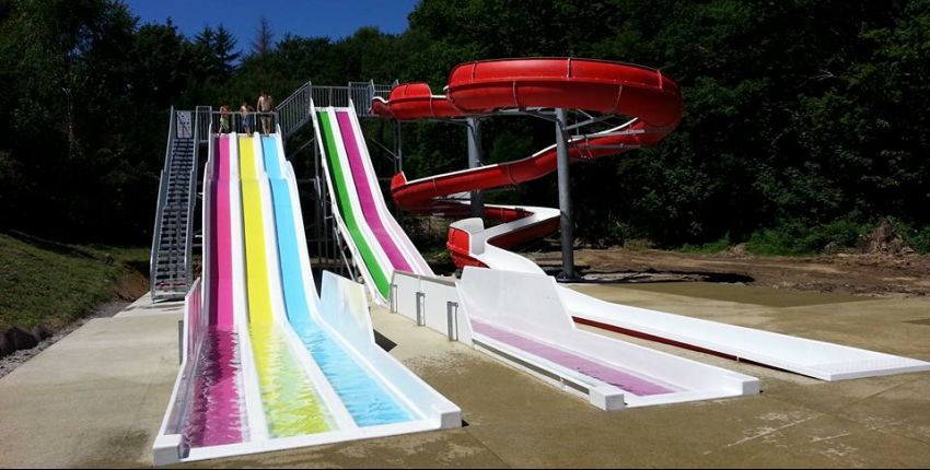 Les toboggans à eau du Parc Bellevue à Limoges