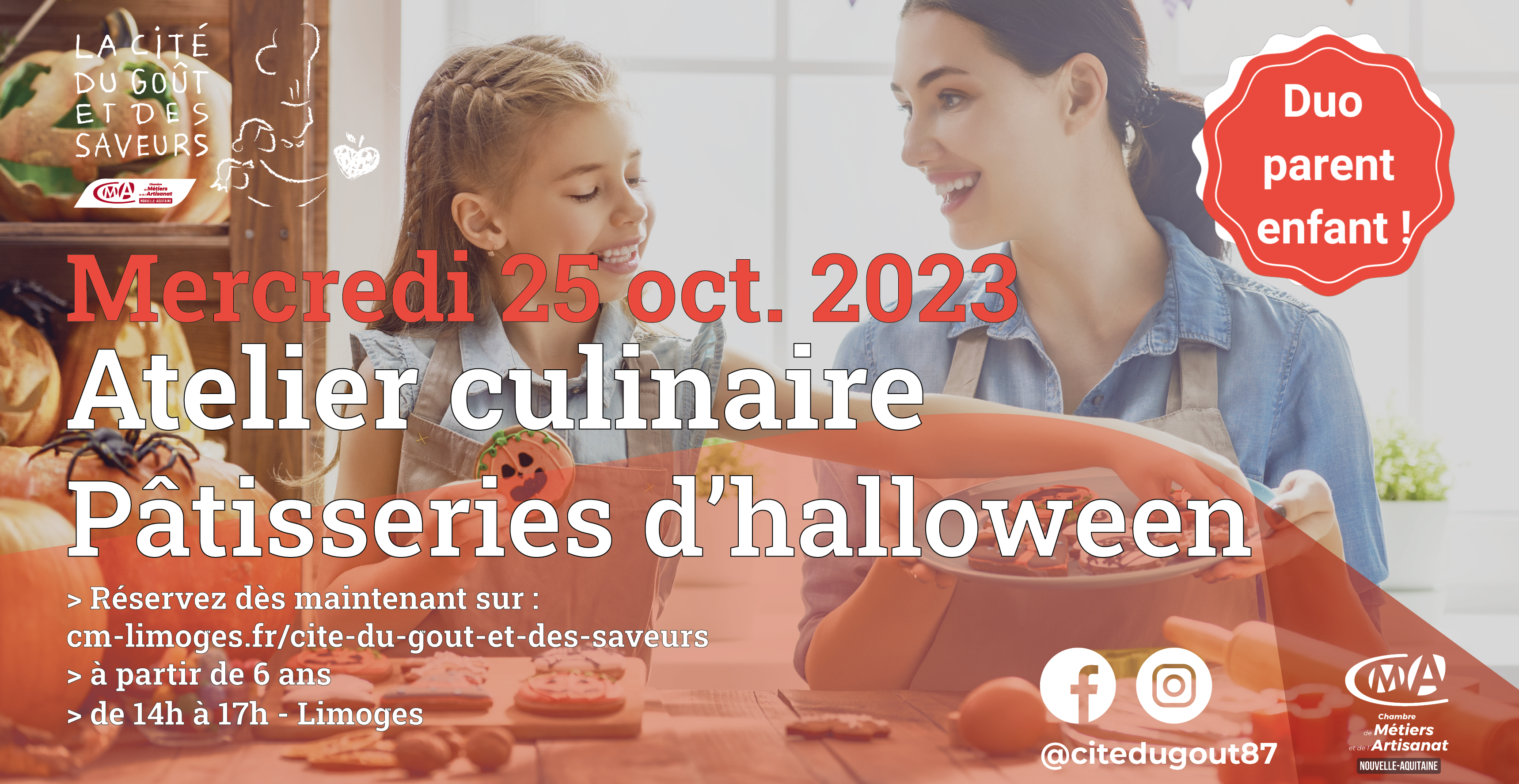 Patisseries d'Halloween, atelier cuisine à Limoges