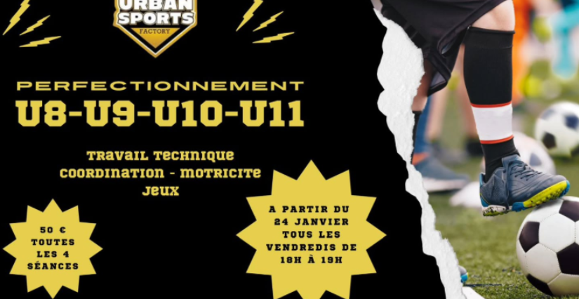 Cours de perfectionnement de football avec Urban Sport Factory à Limoges