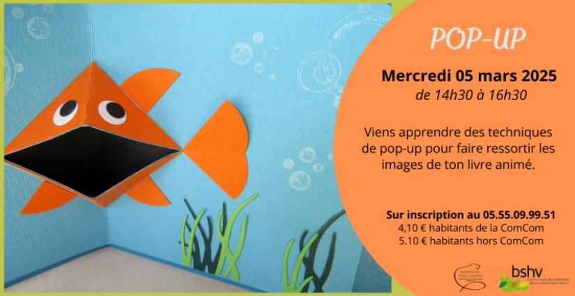 Atelier pop-up à la Maison du Père Castor à Meuzac (87)