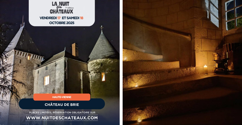 Visite du Château de Brie à la lueur de bougies, avec concert et contes à l'occasion de la Nuit des Châteaux